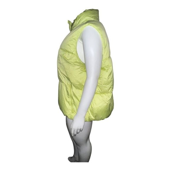 Old Navy Unisex Plus Size Citrine Quilted Puffer Vest Neon 4X NWOT - Picture 3 of 7